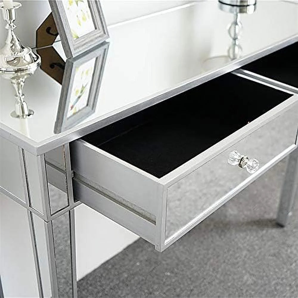 Mirrored Console Table with 2 Drawers D8161