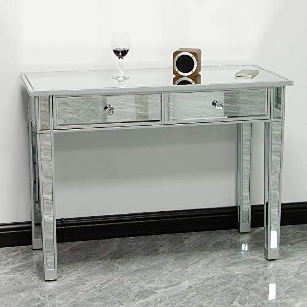 Mirrored Console Table with 2 Drawers D8161
