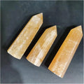 Yellow Calcite Crystal Wand Point E3670