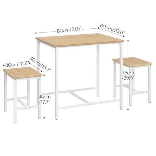 3-Piece Industrial Dining Table Set A8530