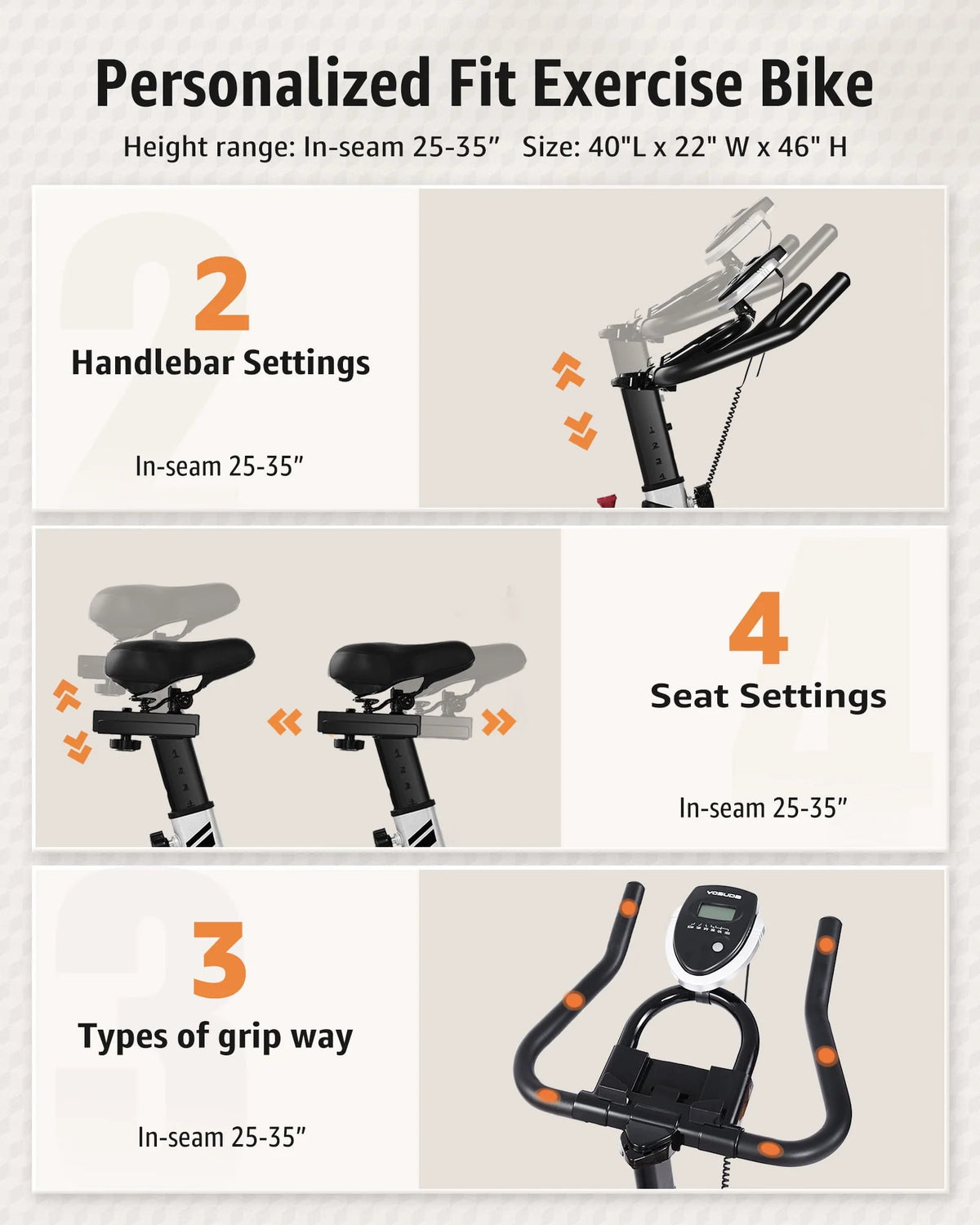 Indoor Cycling Bike Stationary Bike 270lb Max Weight V39876