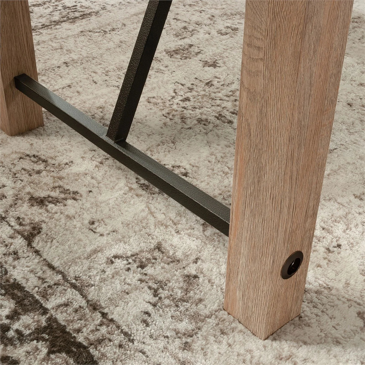 L-Desk in Brushed Oak Finish V3190