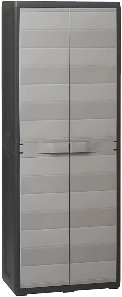 Gray Garden Shed with 3 Adjustable Shelves E7092