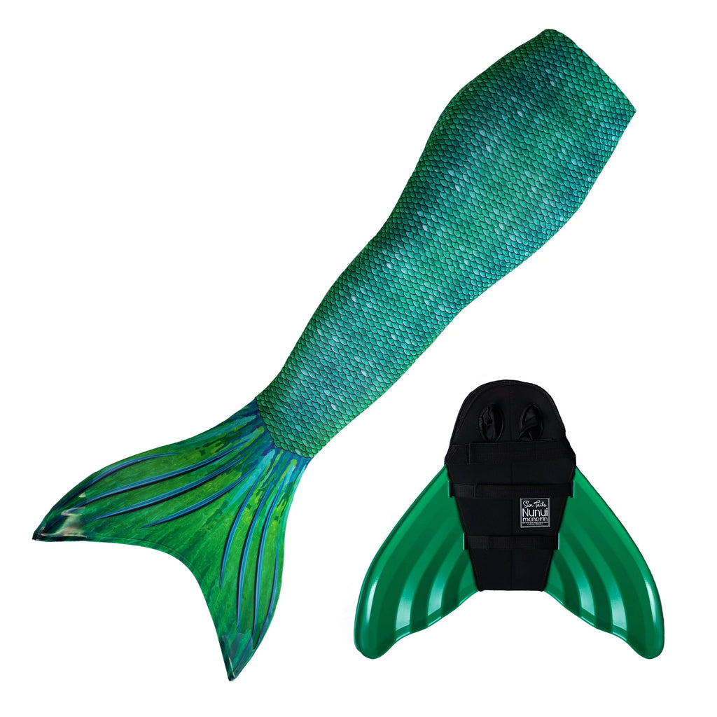 Green Mermaid Tail and Monofin Swim Set R310944