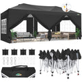10x20 Pop Up Canopy Tent with 6 Sidewalls White D676029