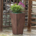 Rustic Brown Tall Tapered Planter B4085