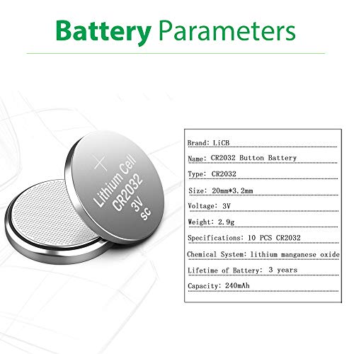 CR2032 3V Lithium Battery 10-Pack J62737