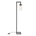 Industrial Black Bronze Floor Lamp with Glass Shade K638910