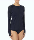 Black Zip Front Rashguard Q699551