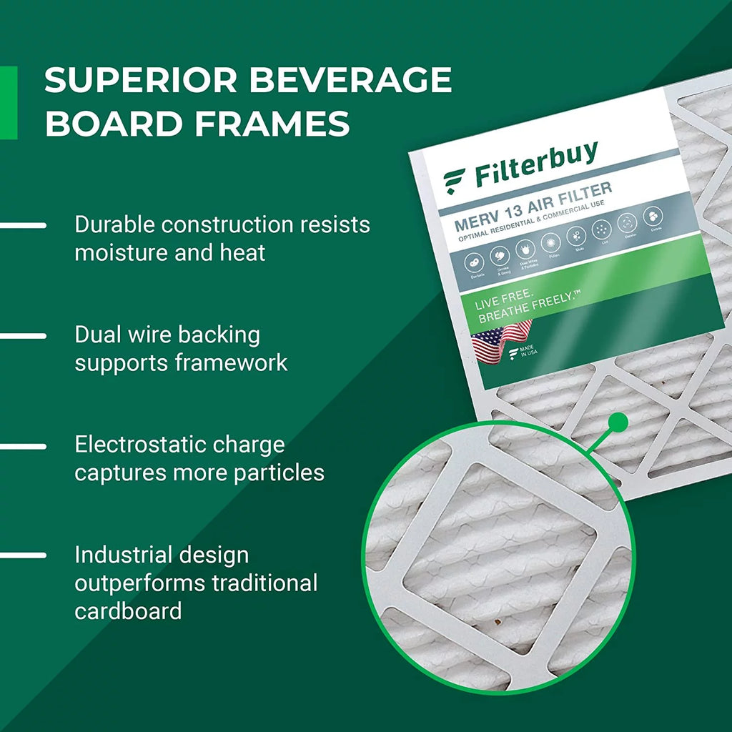16x25x5 MERV 13 Pleated HVAC Air Filters (3-Pack) D993172