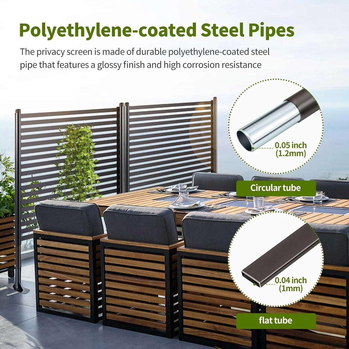 3FT x 4FT Outdoor Privacy Screen with UV & Rust Resistant Coating V488136