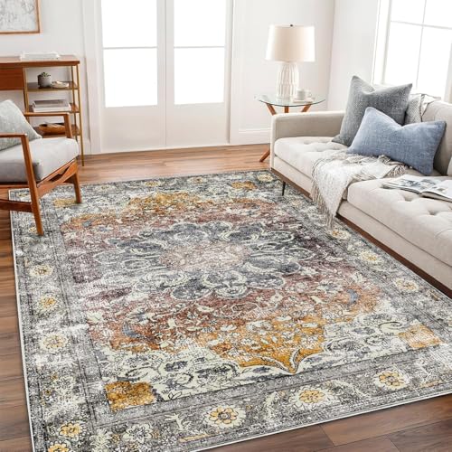 6'x9' Washable Vintage Area Rug T922