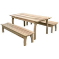 Cedar Three Piece Dining Set with 2 Benches F2997