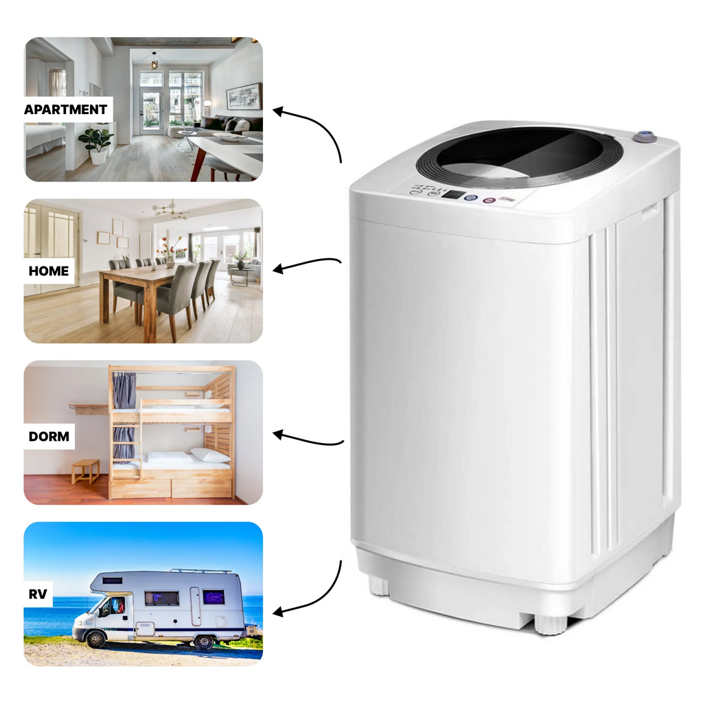 1.34 Cu Ft Portable Full Automatic Washer Spinner Combo S9360