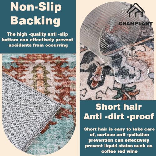 6'x9' Washable Vintage Area Rug T922