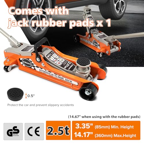 2.5 Ton Low Profile Hydraulic Steel Floor Jack J857
