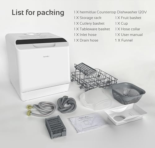 Portable Countertop Dishwasher with 5-Liter Built-in Water Tank W22122