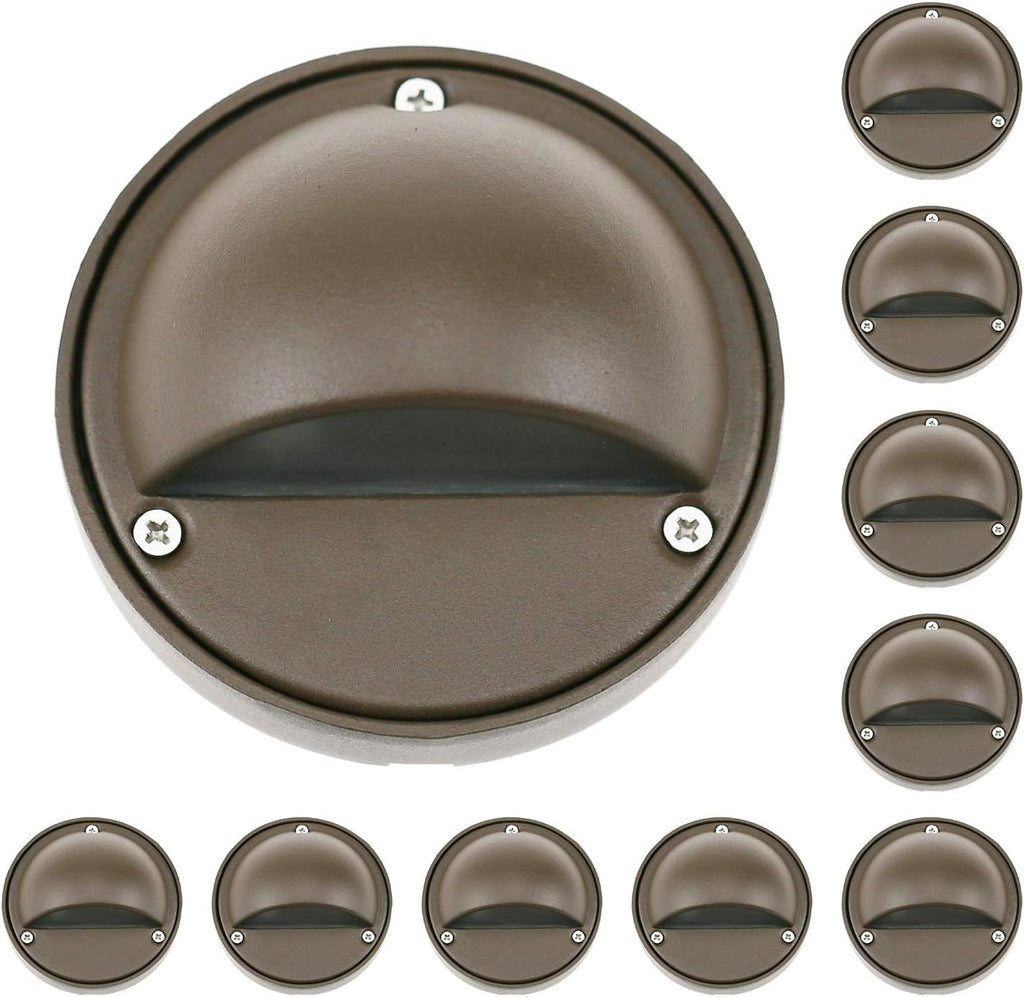 2W Low Voltage LED Deck Lights 3000K Aluminum Pack of 10 U354058