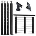 4 Pack Black Stainless Steel Cable Railing Post U91783