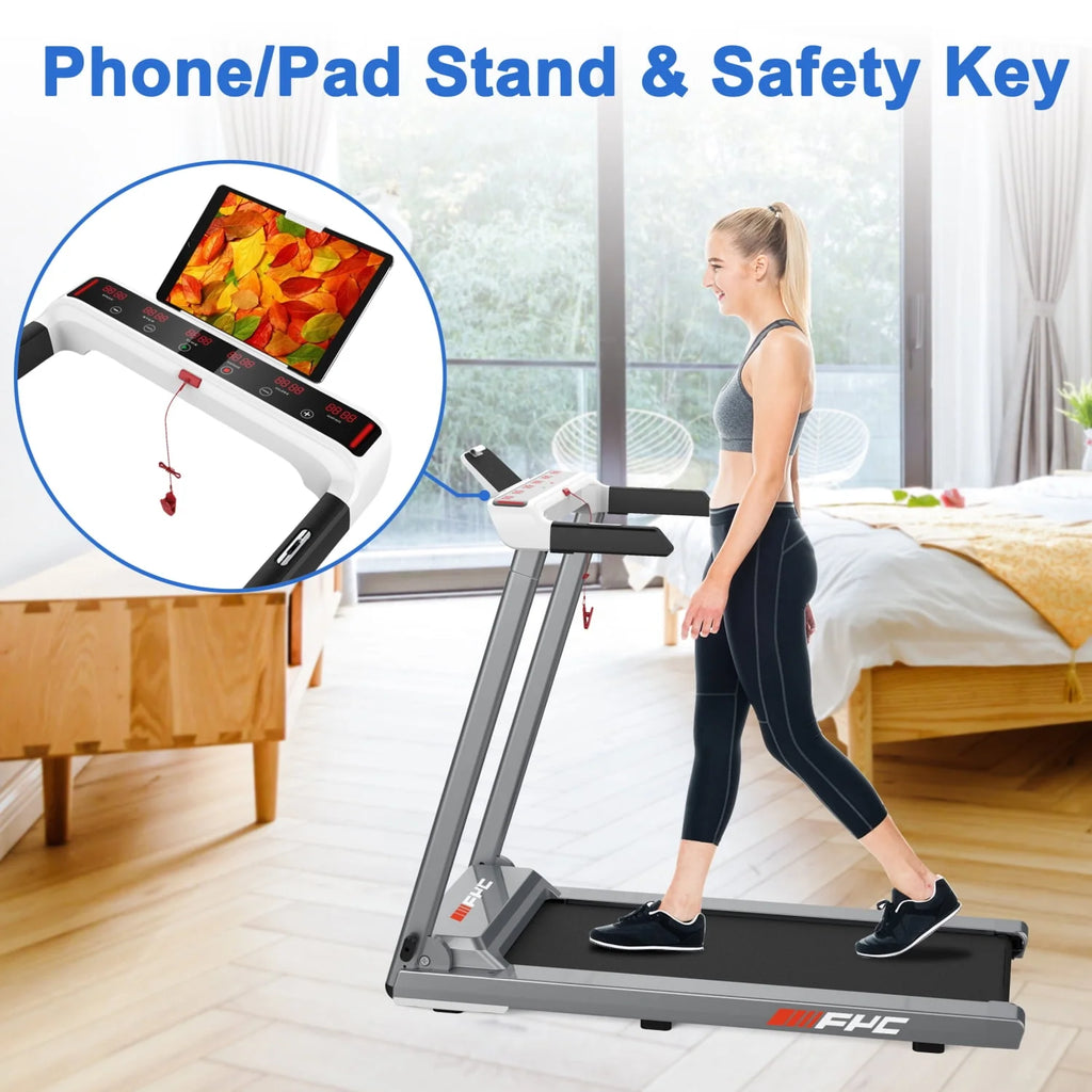 Folding Treadmill with Incline 3.5HP 8.5MPH Foldable Compact Electric Treadmill P18526