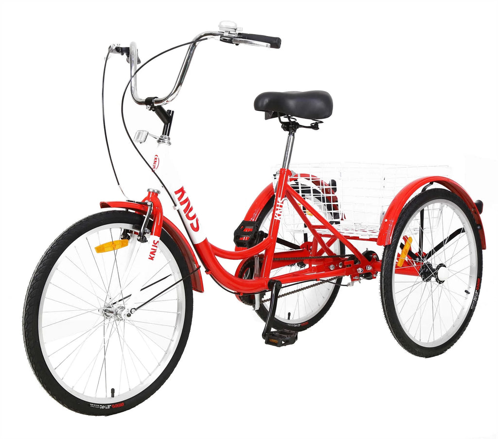 26 Inch Single Speed Adult Tricycle with Shopping Basket M1752