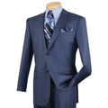 Men's Blue Textured 2-Button Classic-Fit Suit X96298