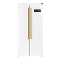 33 15.6 cu. ft. Refrigerator in White with Antique Brass Handles F382803
