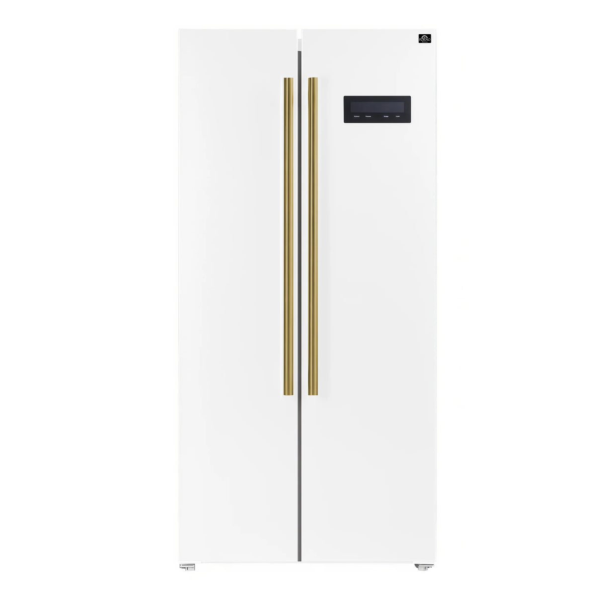 33 15.6 cu. ft. Refrigerator in White with Antique Brass Handles F382803
