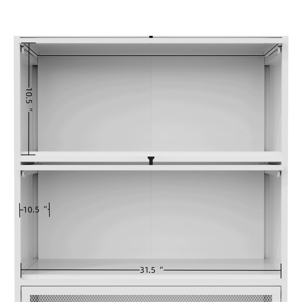 White 3-Tier Buffet Cabinet N6224