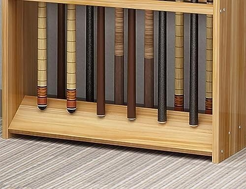 Teak Wooden Billiard Cue Rack Stand for 12 Cues R889378