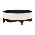 Cream Fabric and Black Cocktail Table M30930