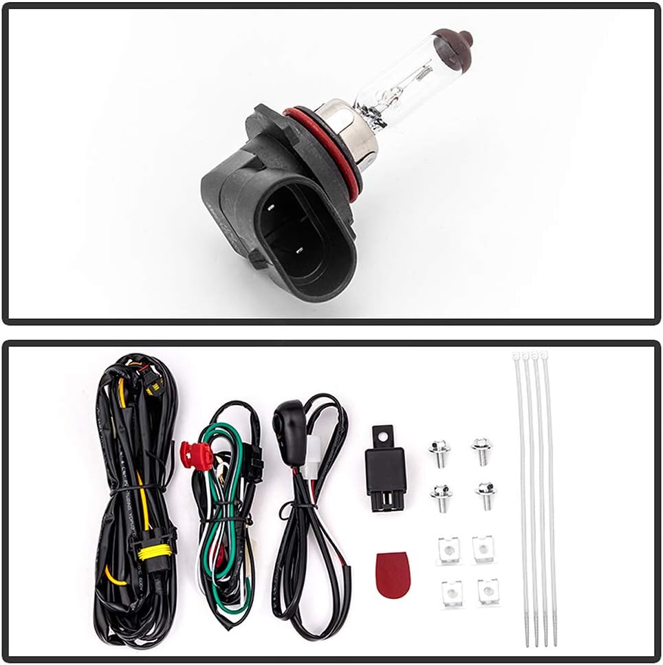 Clear Fog Lights Bumper Lamps Assembly with Switch and Harness Z125