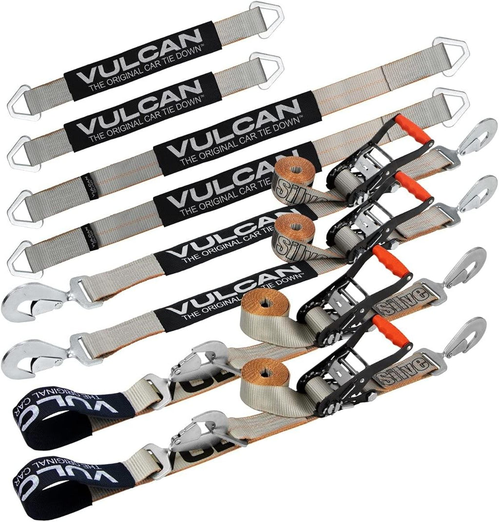 Axle Tie Down Kit with Axle Straps and Snap Hook Ratchet Straps V885283