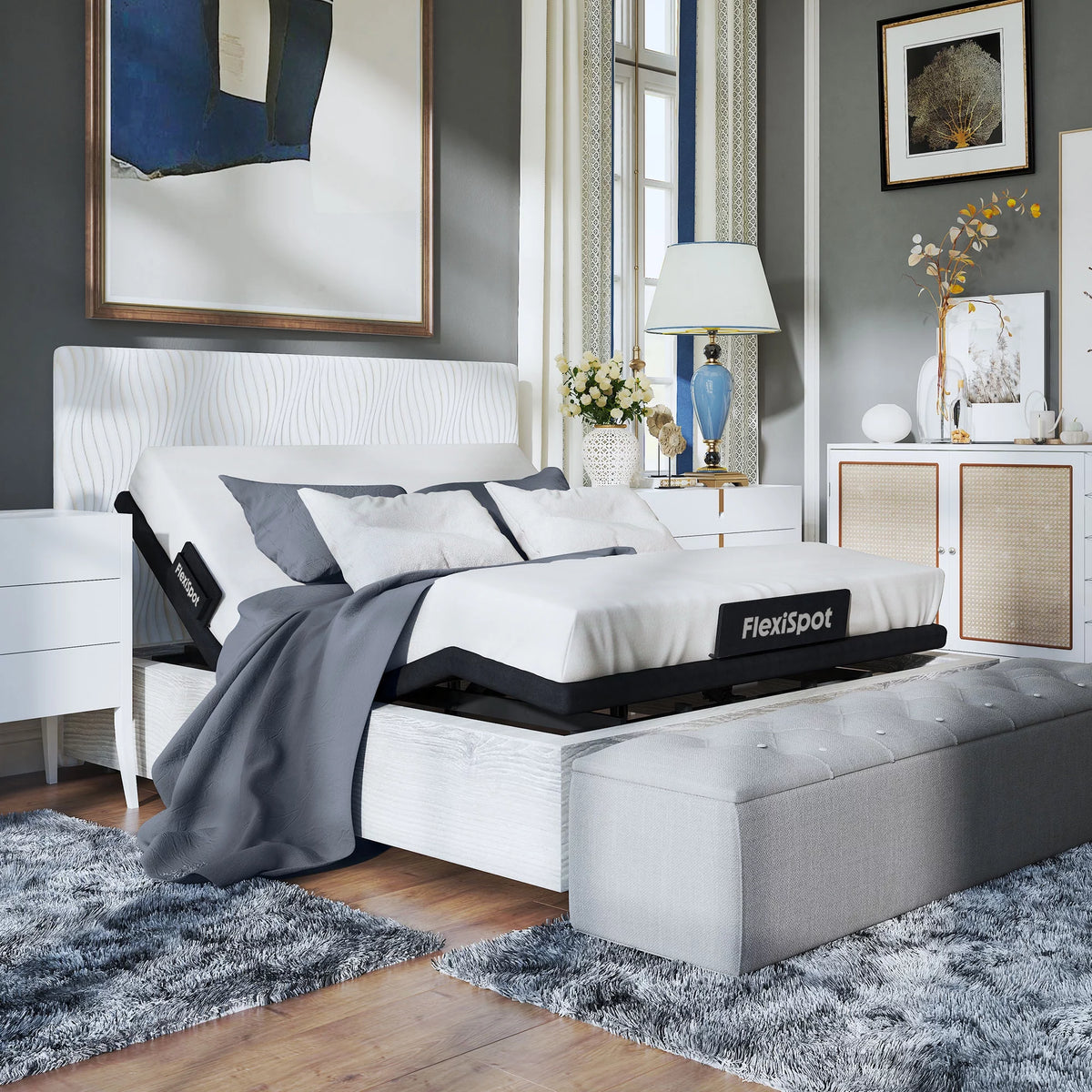 Twin XL Adjustable Bed Frame with Wireless Remote E505538