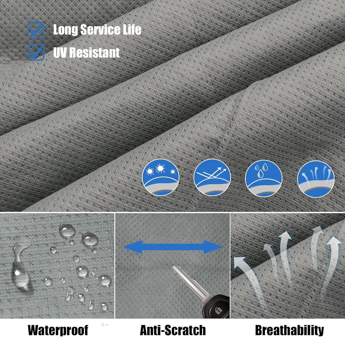 6 Layers Windproof UV Resistant RV Cover 30'1''-33' A19867