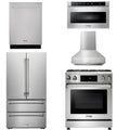 30 In. Propane Gas Range, Range Hood, Microwave Drawer, Refrigerator, Dishwasher B9585