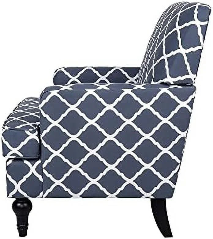 Accent Chair Single Sofa Recliner Chair Birch Legs Blue Y739