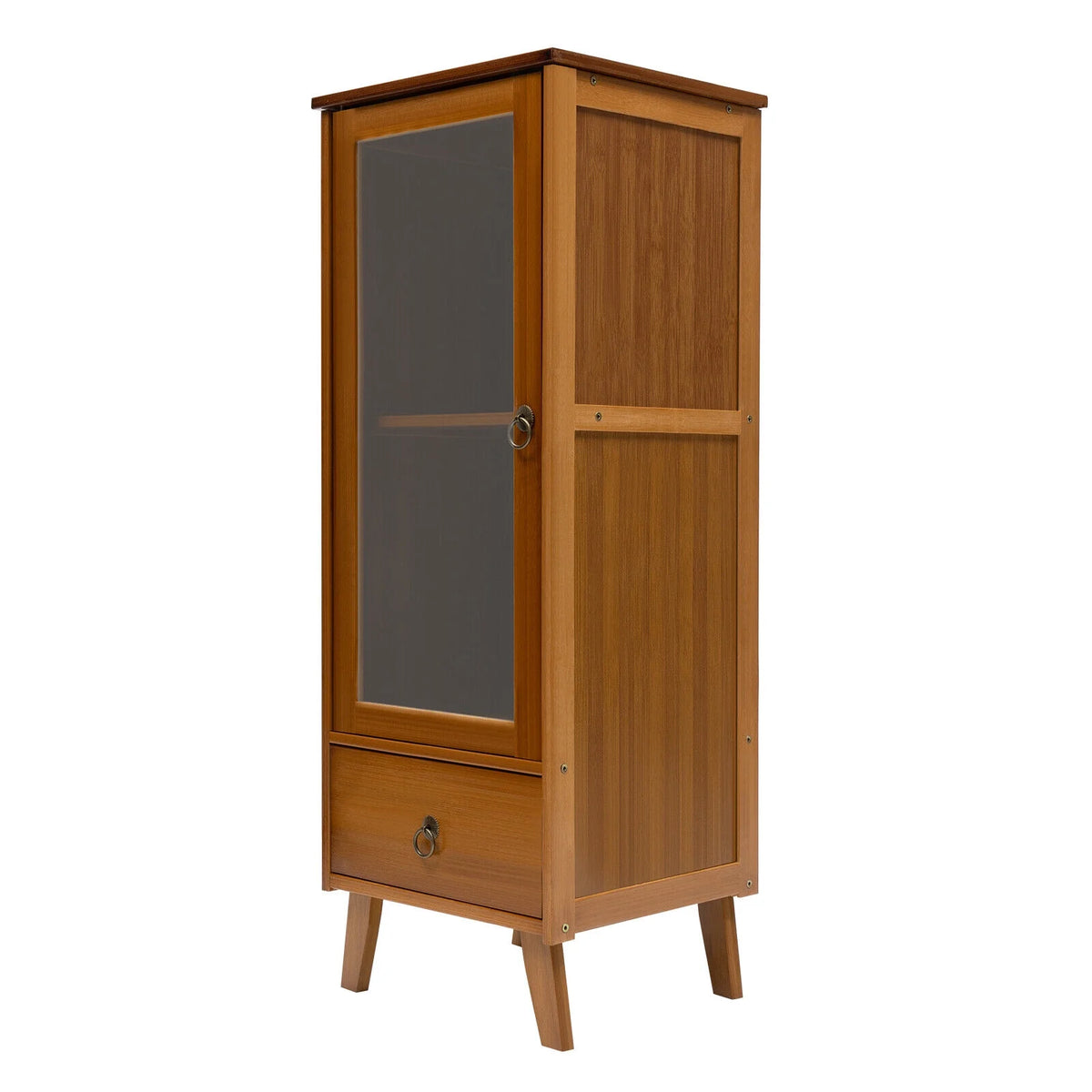 Brown Bamboo Sideboard Cabinet with 1 Drawer X928