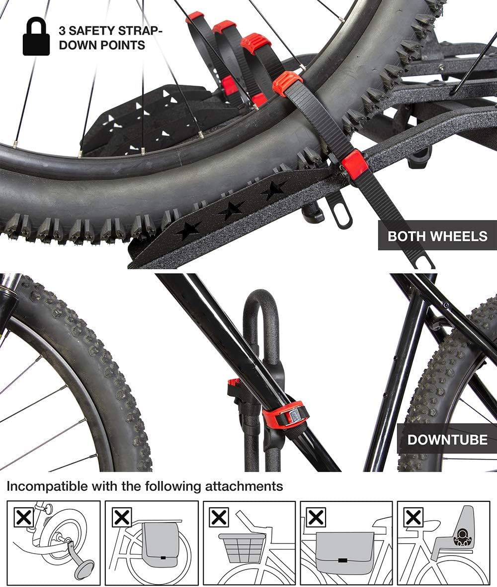 4-Bike Hitch Mounted Bicycle Carrier Rack Q3300