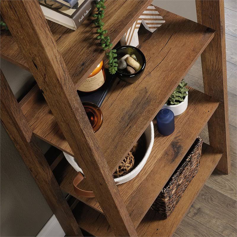 5 Shelf Vintage Oak Bookcase T9005