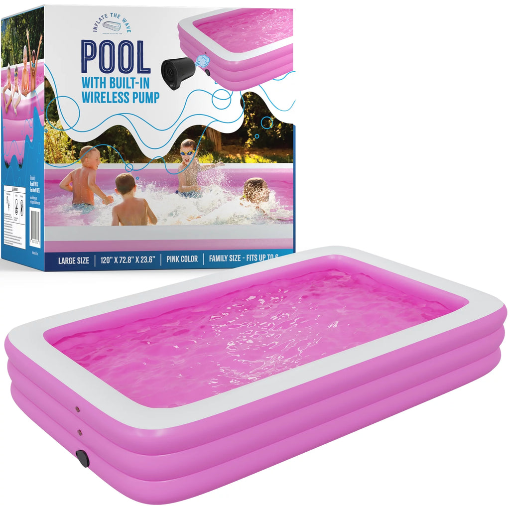 Inflatable Swimming Pool with Built-in Air Pump H74041