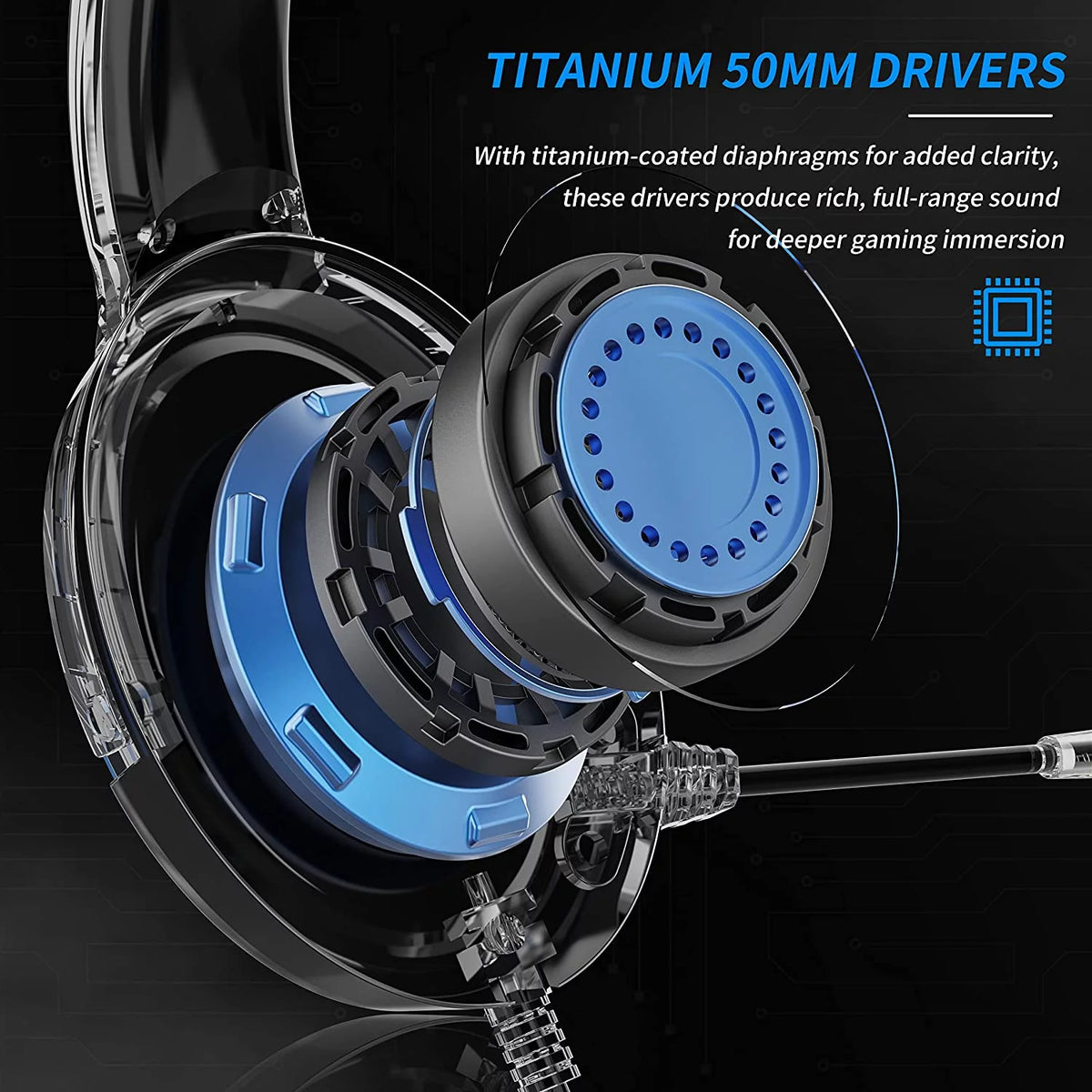 Blue Wired Headset with Mic F61704