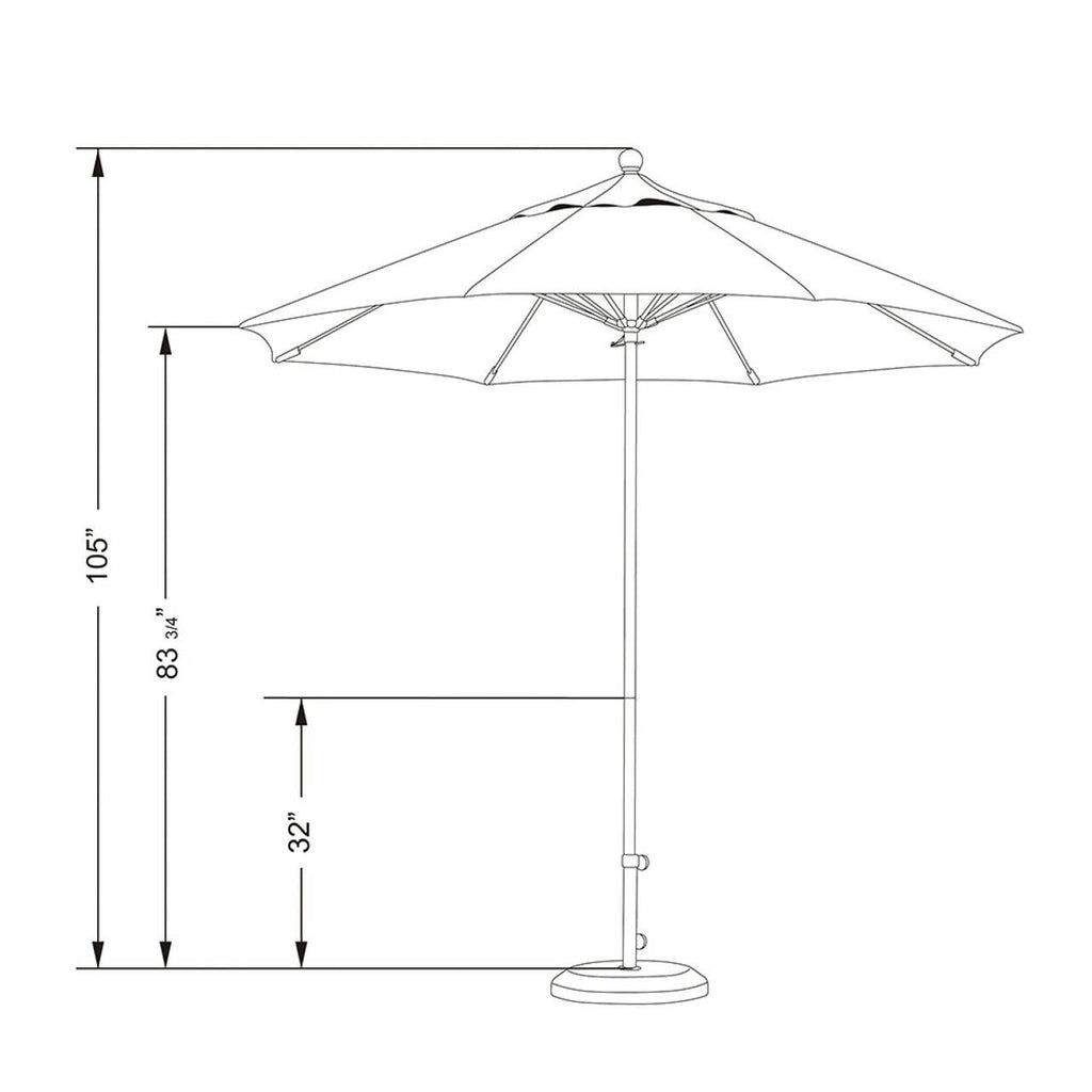 9 ft. Patio Umbrella D481