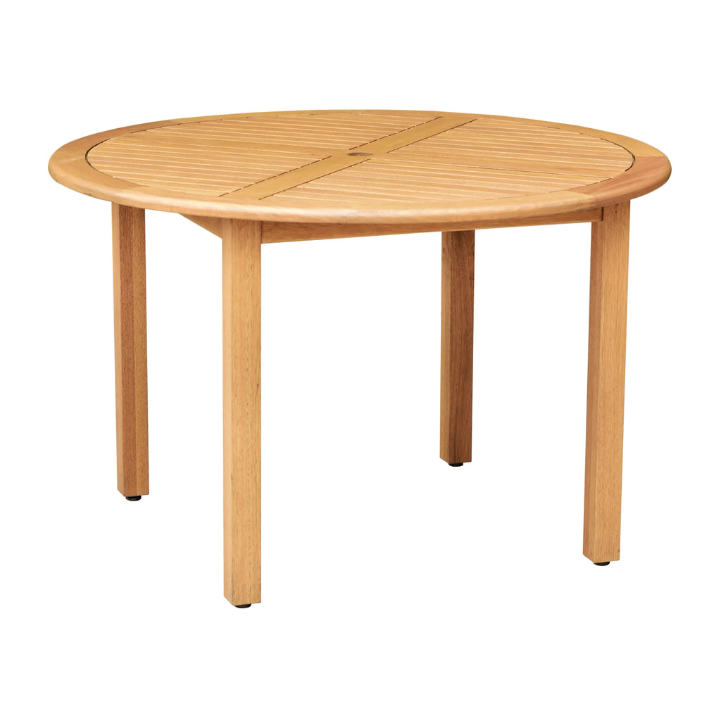 Round Teak Finish Patio Table A350077