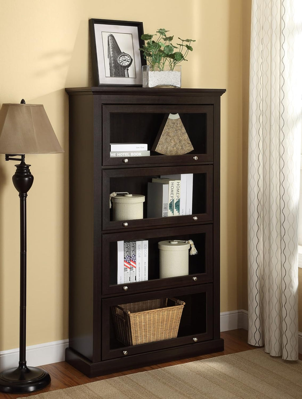 Espresso 4 Shelf Barrister Bookcase Q3349