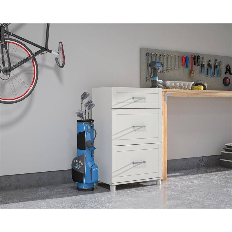 3 Drawer White Base Cabinet Z97411