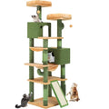 Tall Cat Tree Tower with Self-Grooming Brush, Sisal Scratching Posts and Board H4653