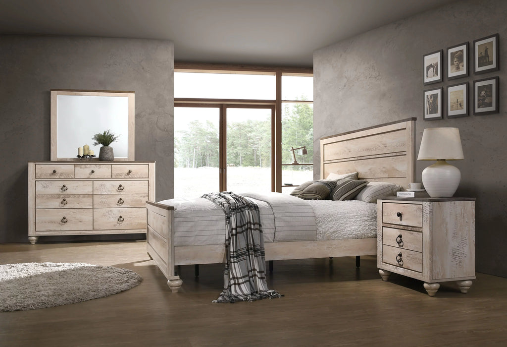 White Wash 4-Piece King Size Bedroom Set G59966