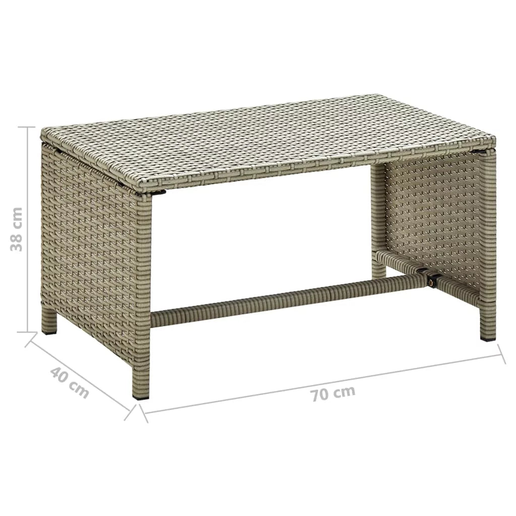 Beige Poly Rattan Coffee Table V21246