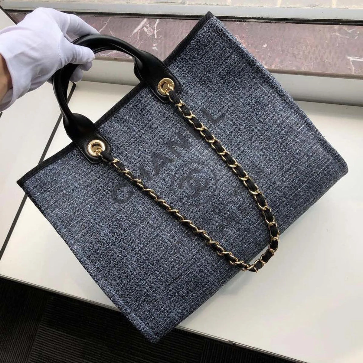 Blue Black Tote A72893